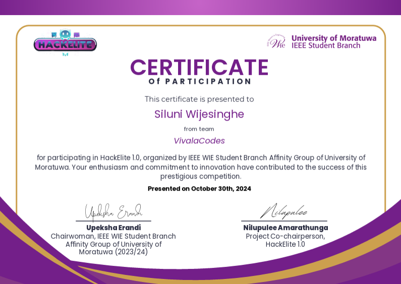 HackElite 1.0 certificate